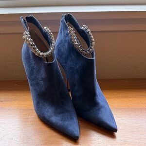 Jimmy Choo Blue suede ankle booties